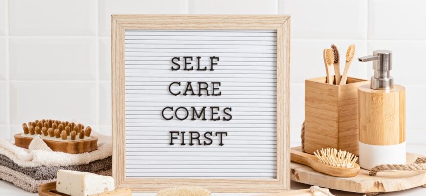 Bathroom,Styling,And,Organization.,Letter,Board,With,Text,Self,Care